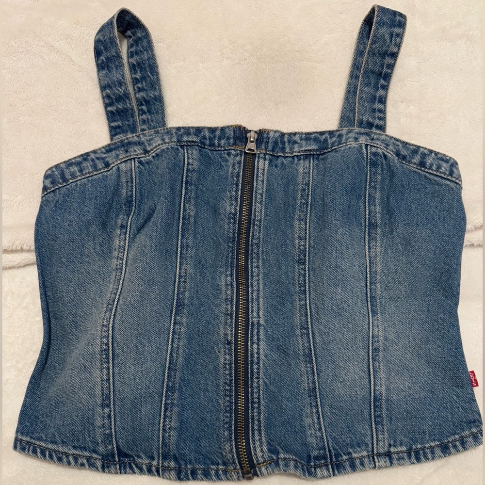 LEVIS DENIM SCULPTED CORSET TOP